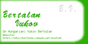 bertalan vukov business card